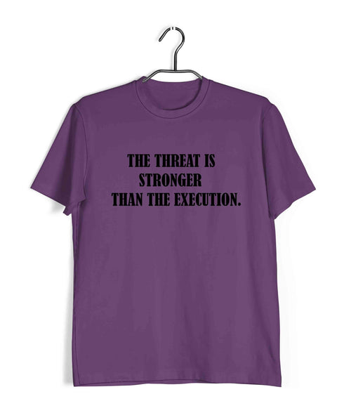 Chess Nimsowitsche The threat is stronger than the execution. Sports Casual Graphic Printed T-Shirt for Men